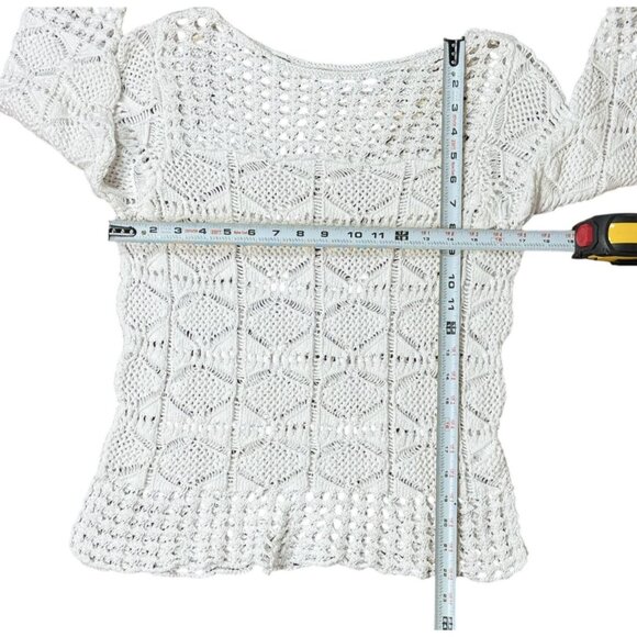 Jeanne Pierre Size XL Women Top Crochet Knit 100% Cotton Vintage-Inspired - Picture 2 of 4